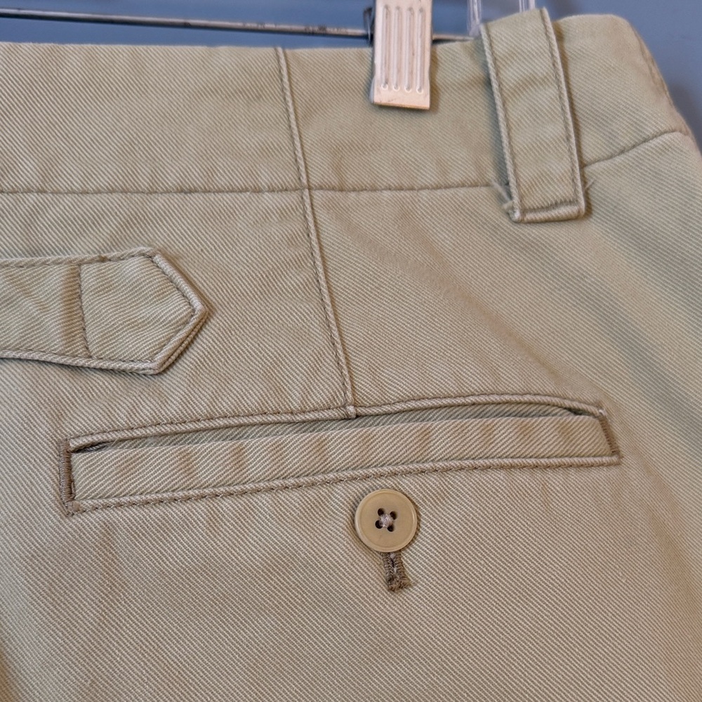 Madewell Size 10 ankle cropped high waisted loose 100% Cotton khaki green - Picture 7 of 14